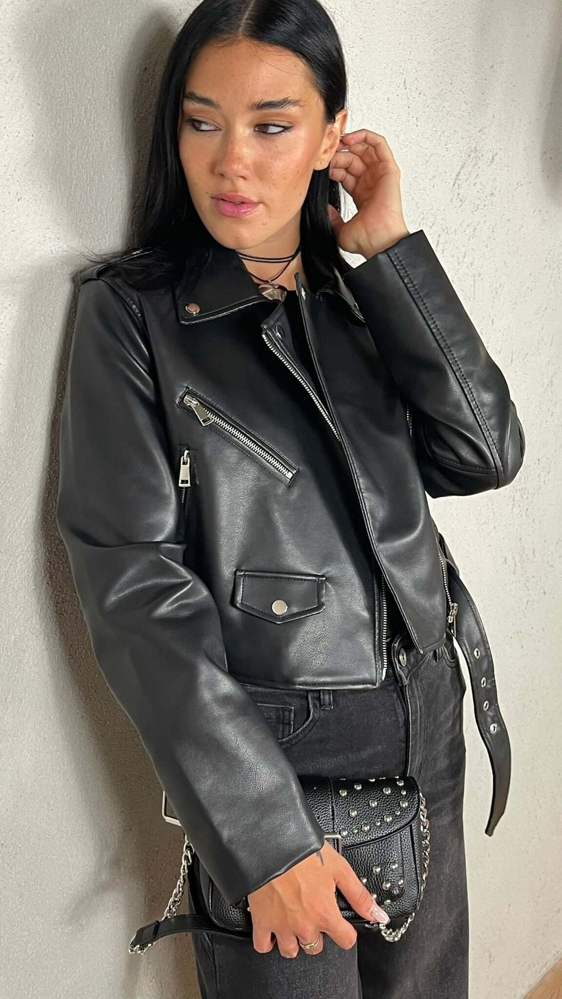 Giubbotto Biker effetto Pelle - Candida.it