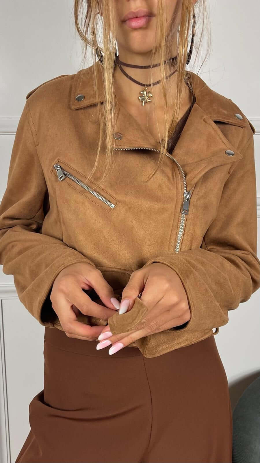 Chiodo effetto camoscio - Candida.it