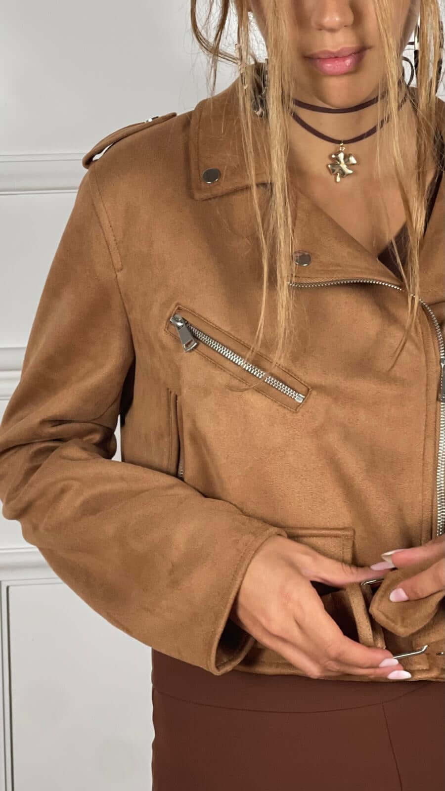 Chiodo effetto camoscio - Candida.it