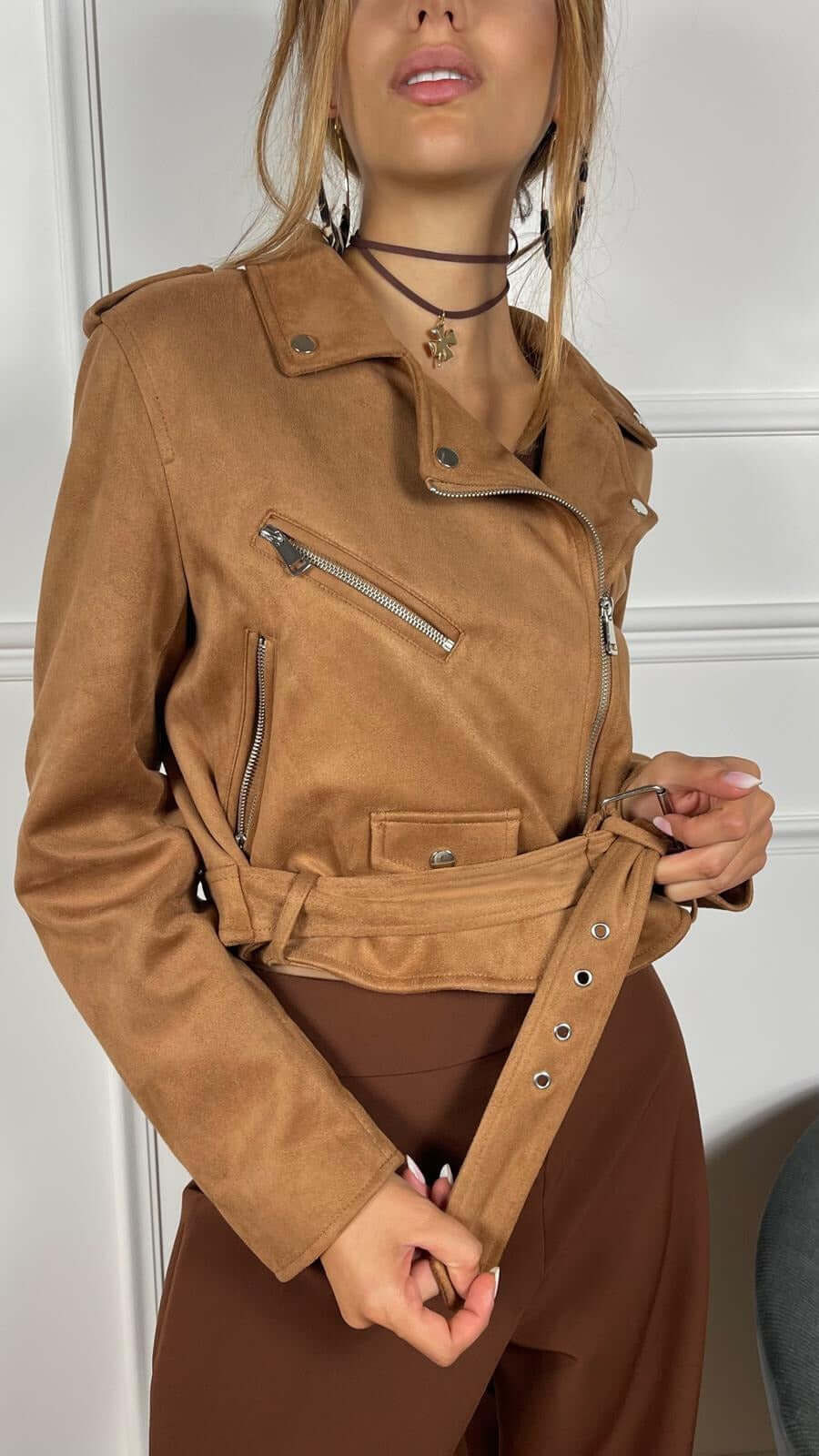 Chiodo effetto camoscio - Candida.it