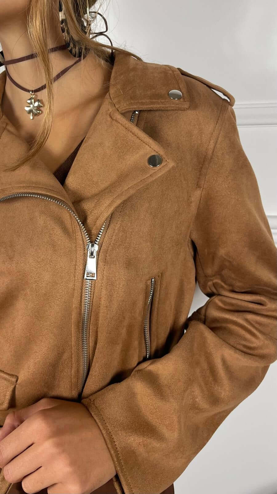 Chiodo effetto camoscio - Candida.it