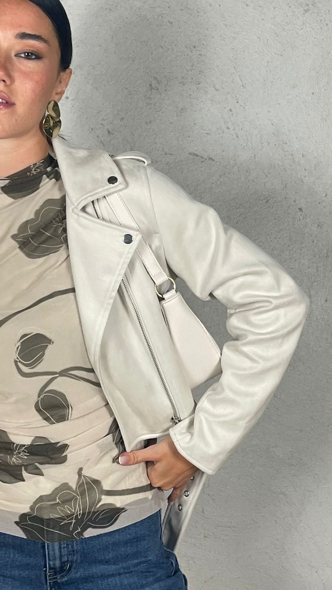 Chiodo effetto camoscio