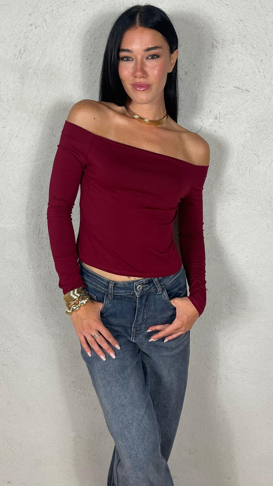 Maglia Serena|Colore:Bordeaux