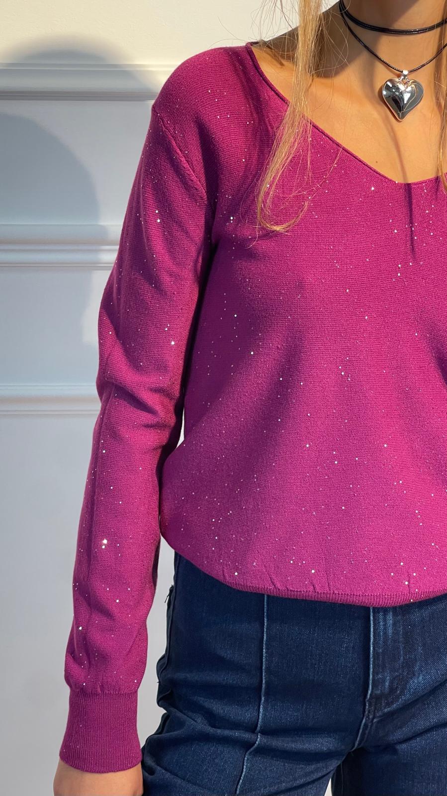 Maglia Sharon V|Colore:Amaranto