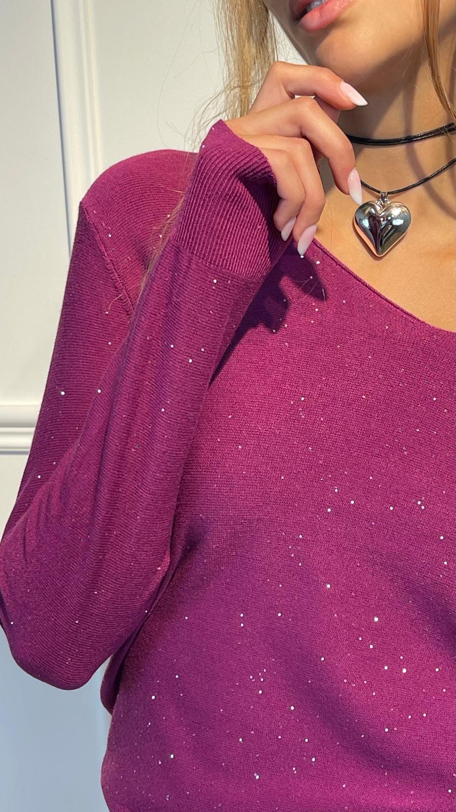 Maglia Sharon V|Colore:Amaranto