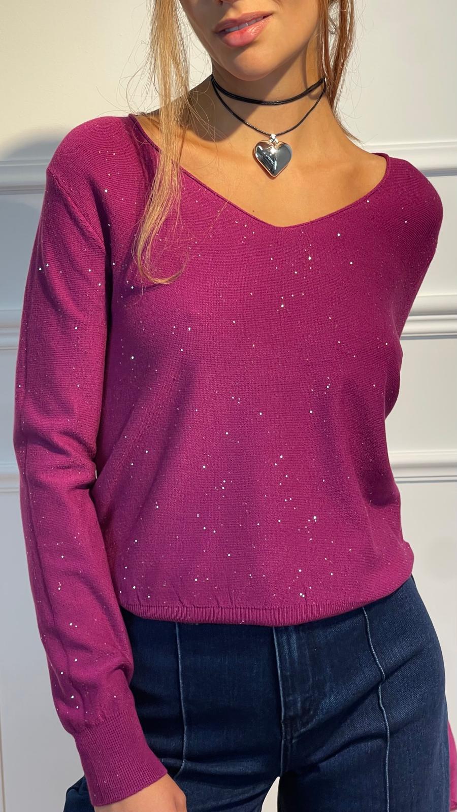 Maglia Sharon V|Colore:Amaranto