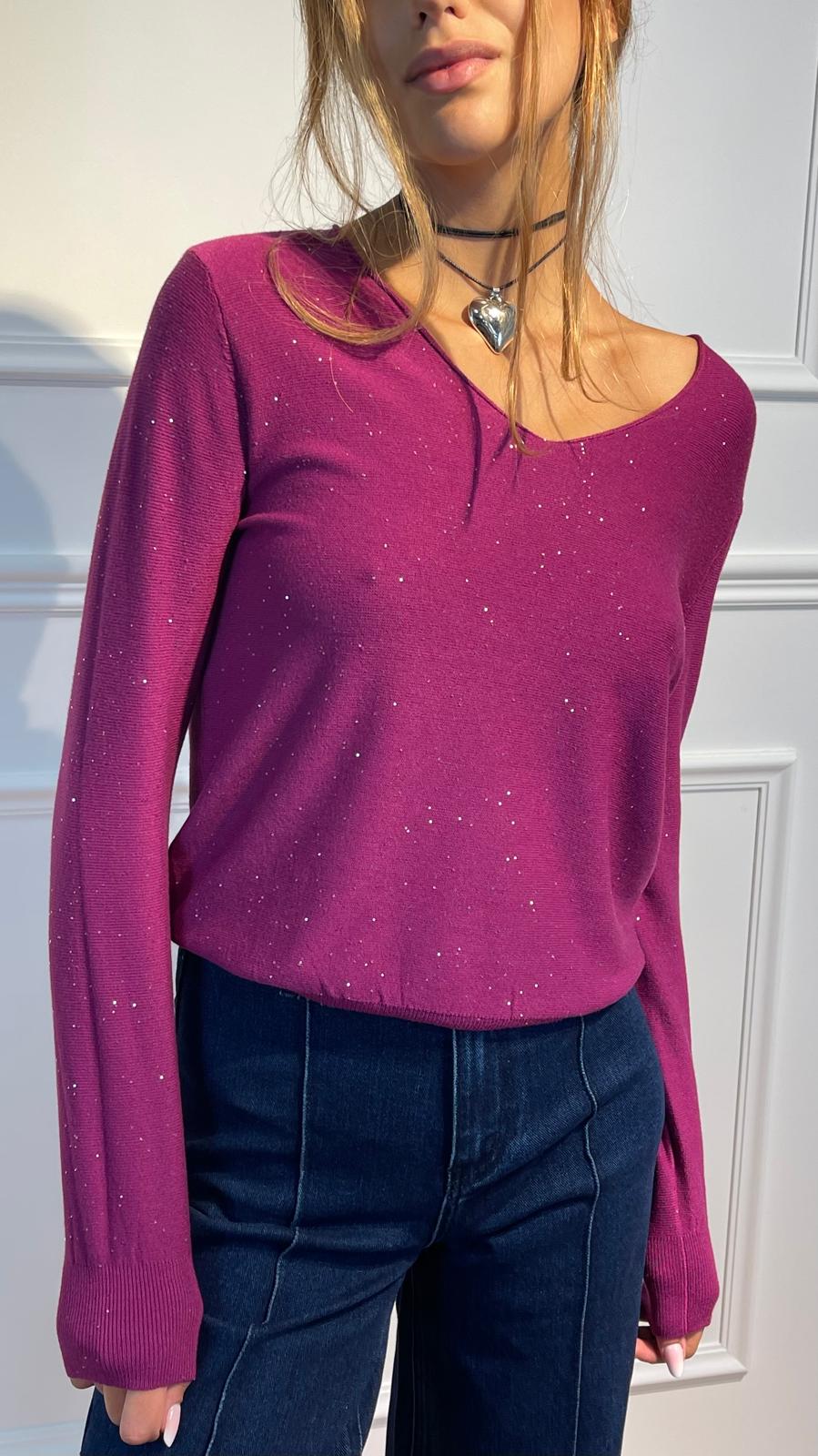 Maglia Sharon V|Colore:Amaranto