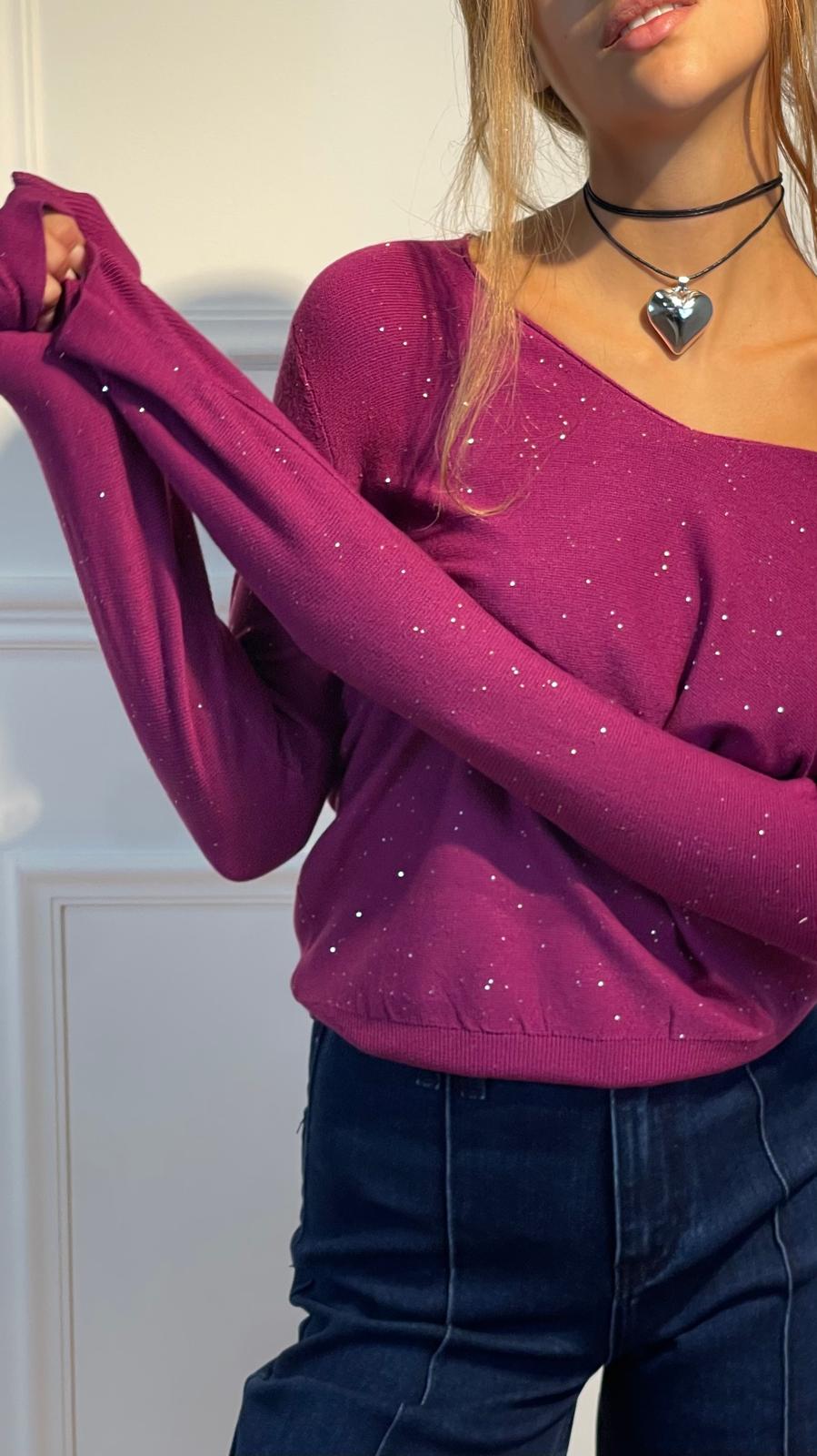 Maglia Sharon V|Colore:Amaranto