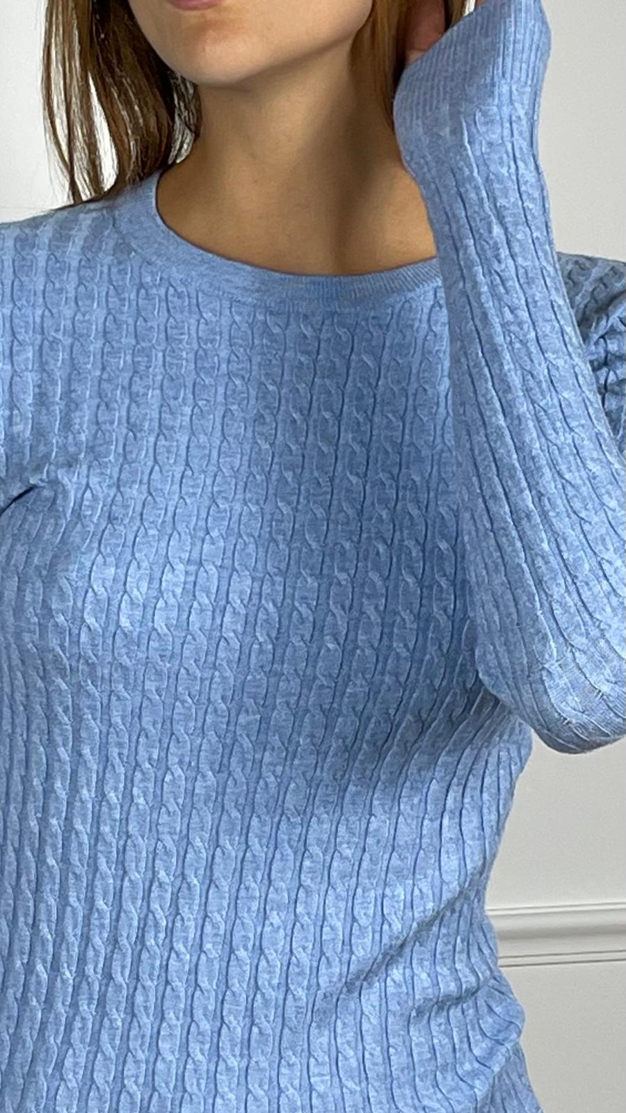 Maglia Treccia|Colore:Polvere