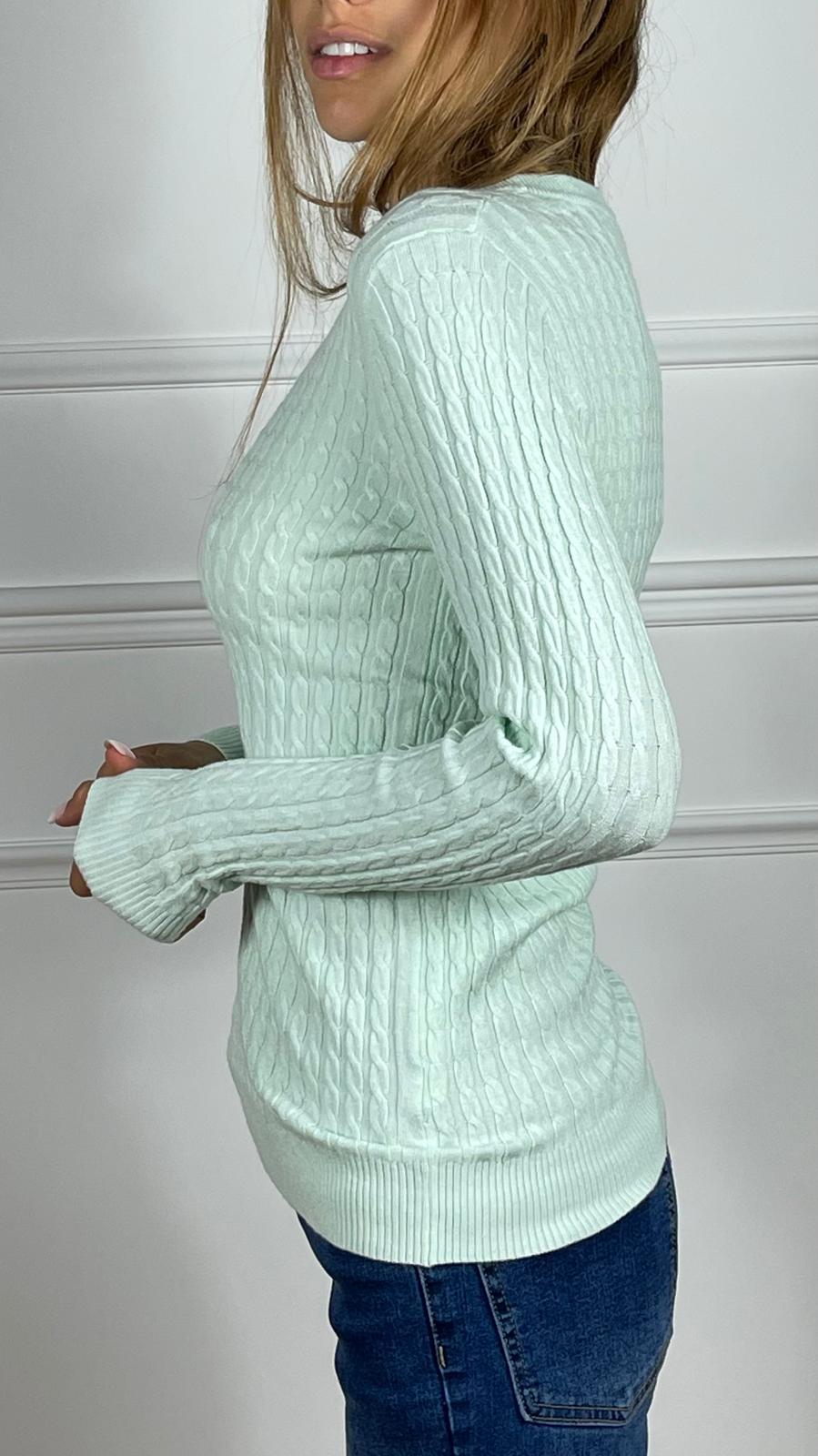 Maglia Treccia|Colore:Menta