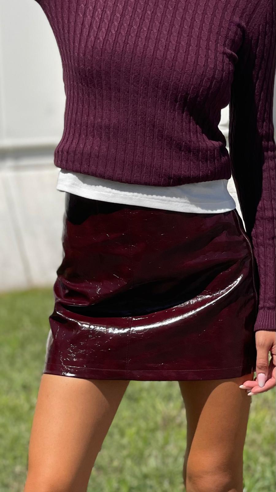 Maglia Treccia|Colore:Bordò