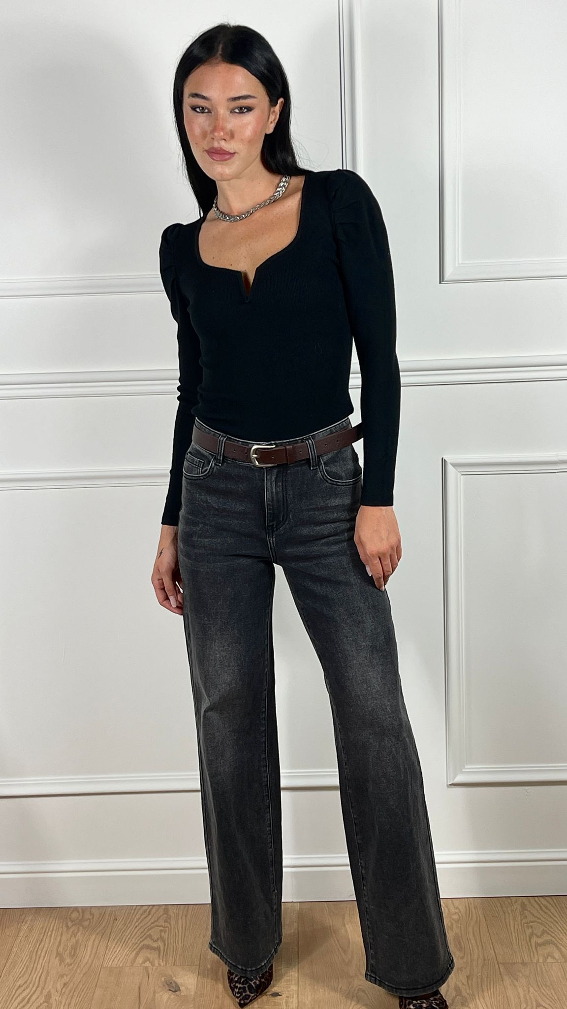 Maglia scollo a cuore