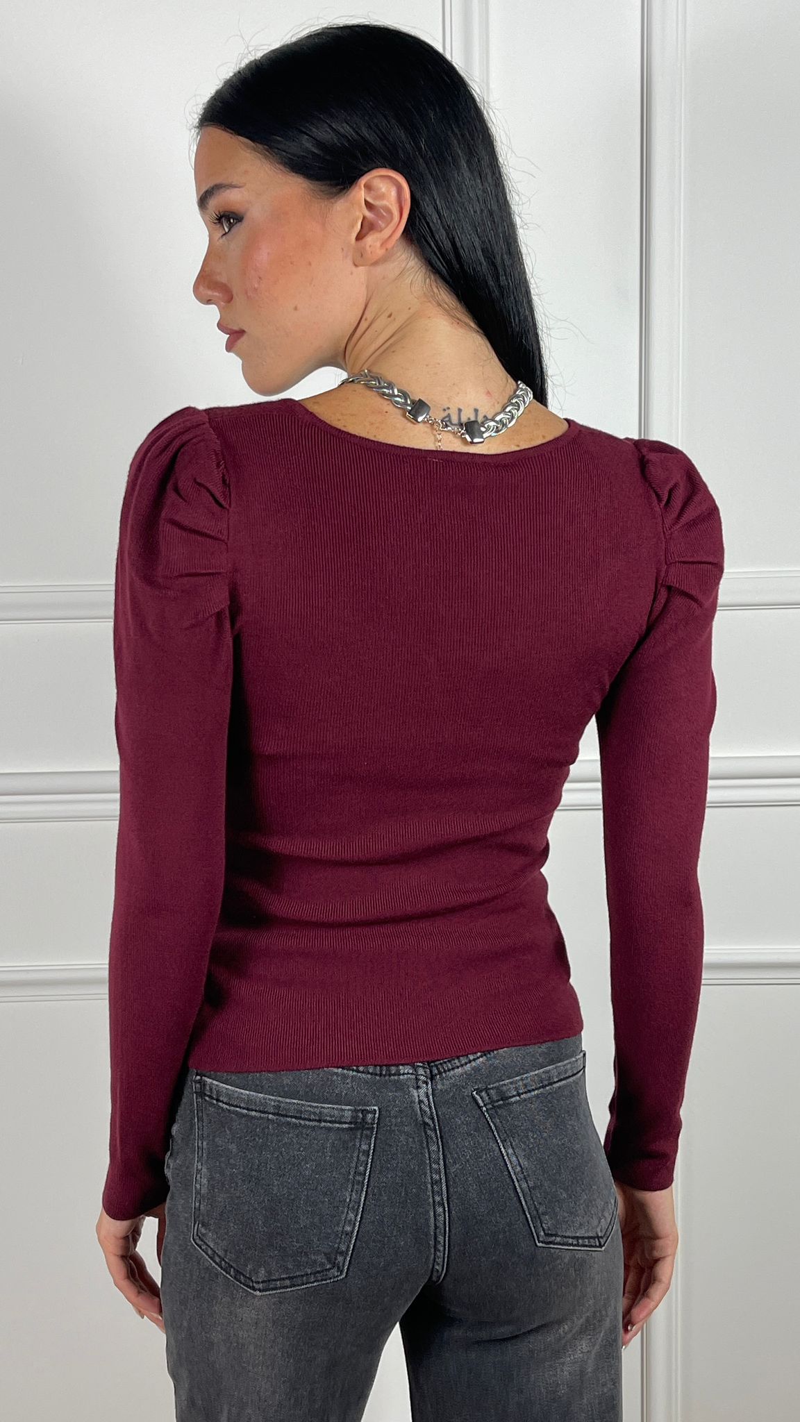 Maglia scollo a cuore