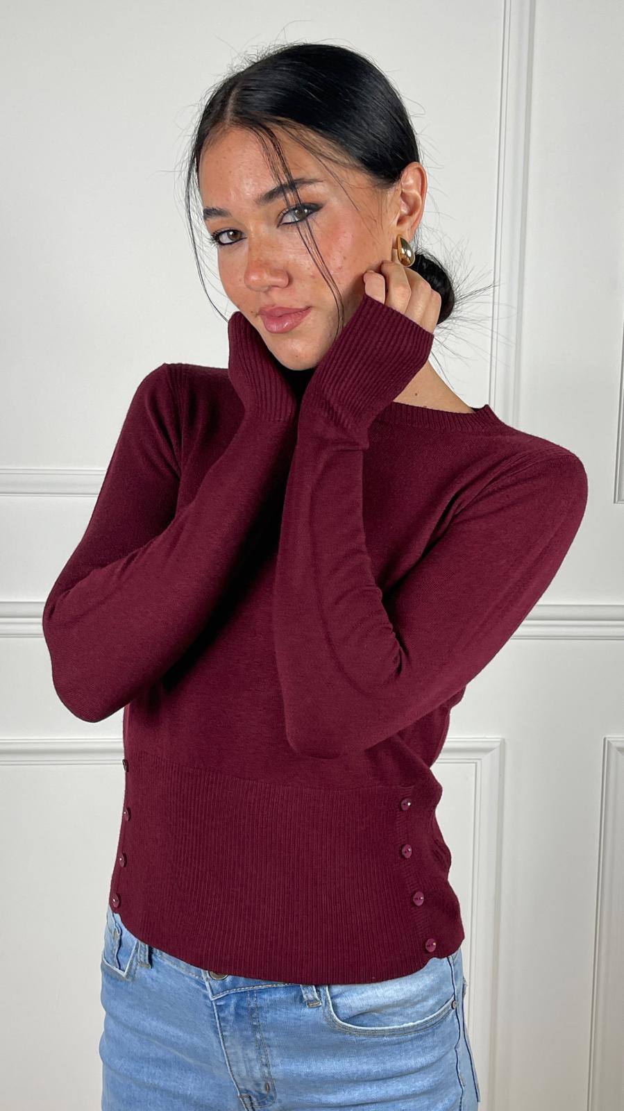 Maglia Girocollo |Colore:Bordeaux