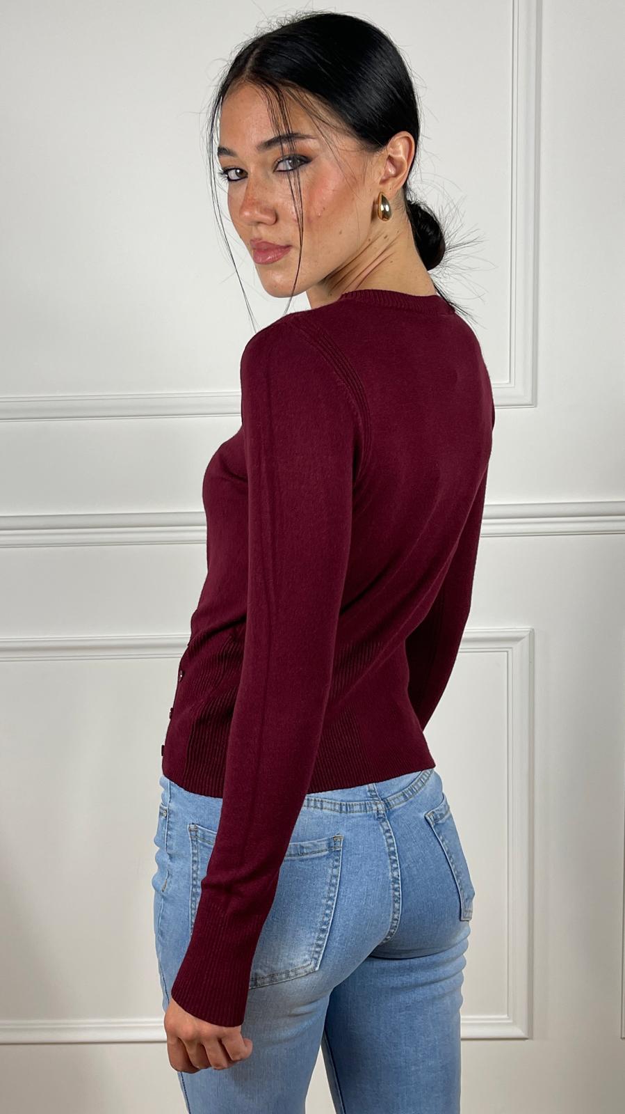 Maglia Girocollo |Colore:Bordeaux