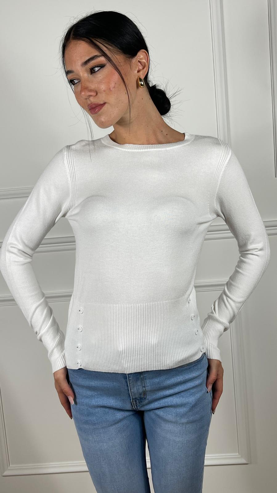 Maglia Girocollo |Colore:Panna