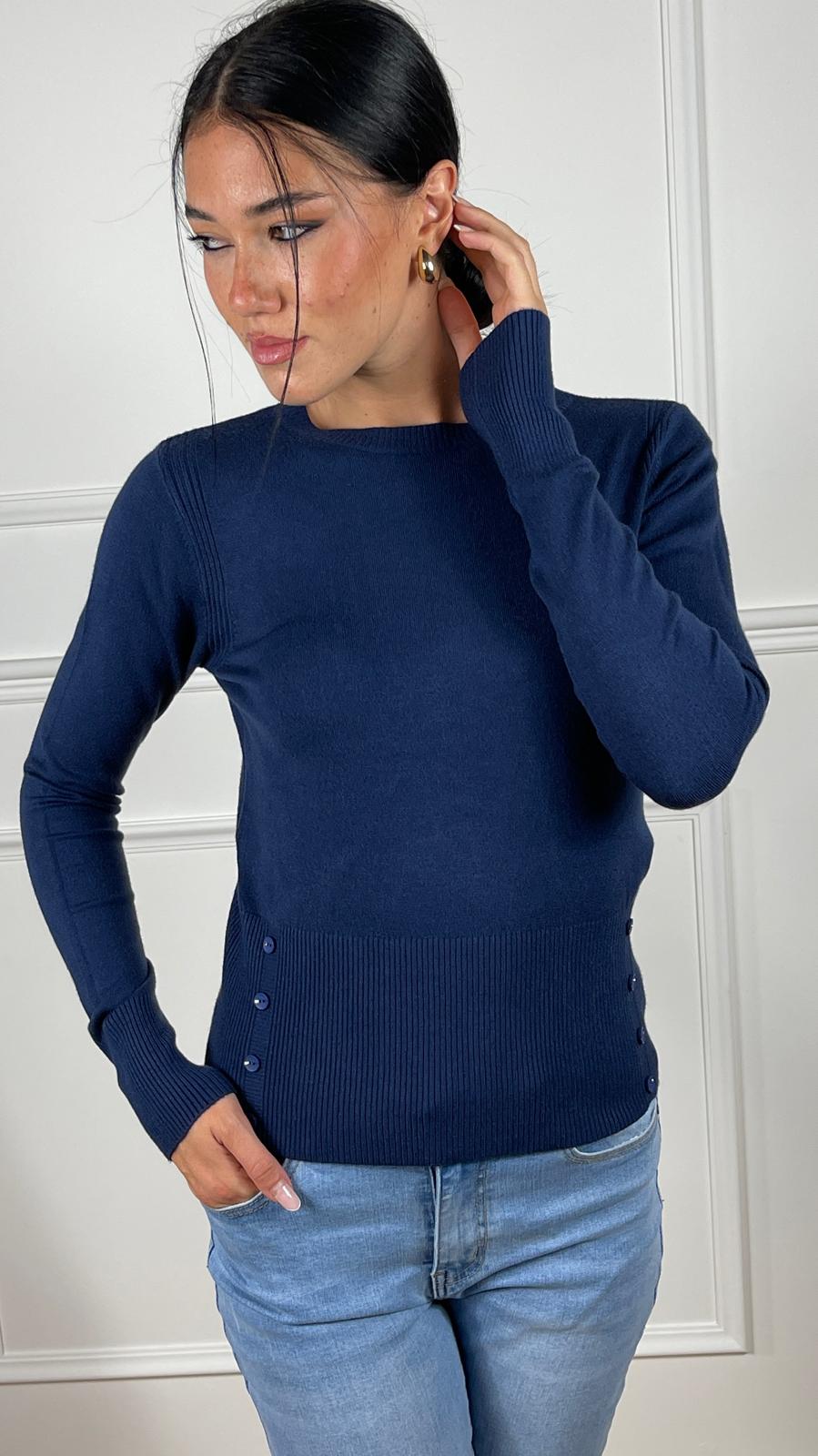 Maglia Girocollo |Colore:Blu