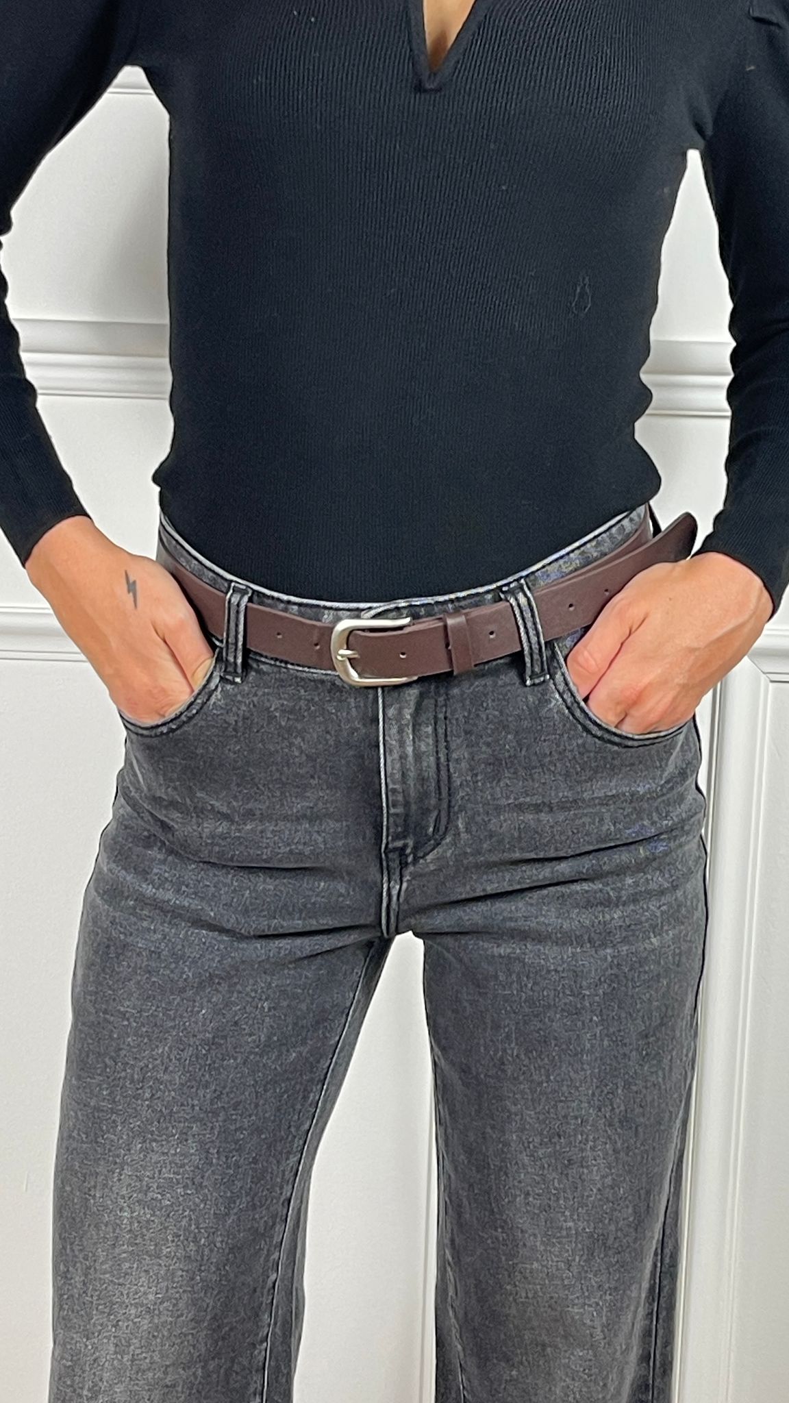 Jeans Wide leg con cintura