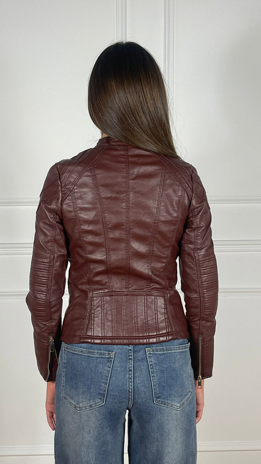 Jacket Biker effetto pelle