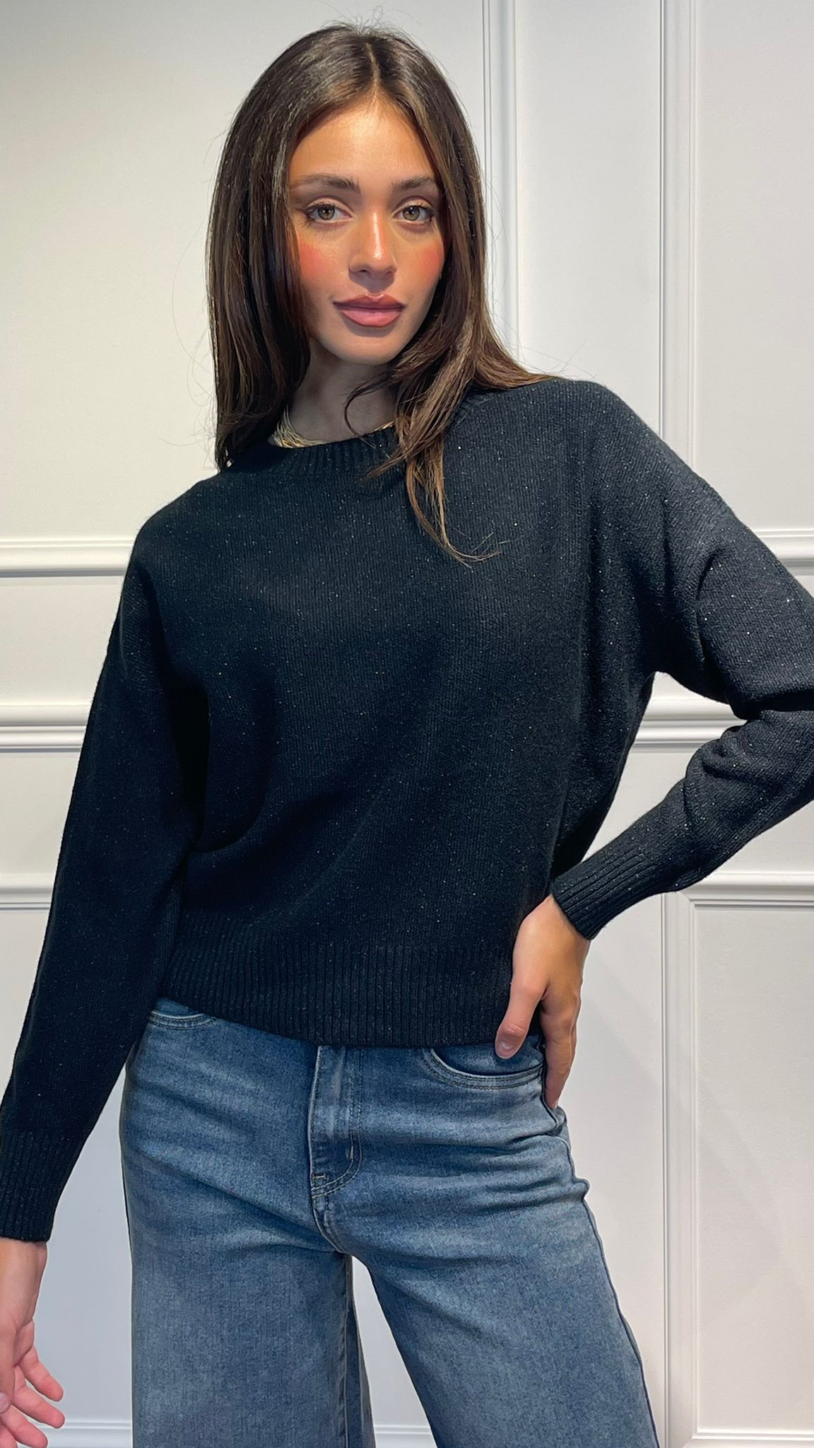 Maglia Lurex scollo ovale