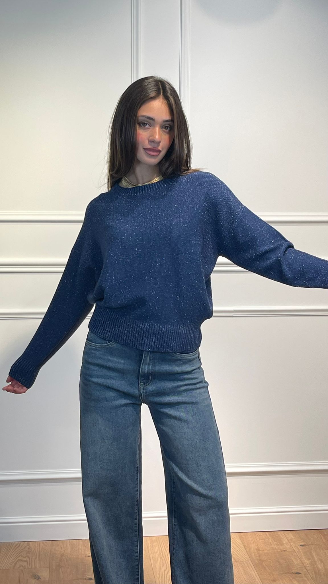 Maglia Lurex scollo ovale