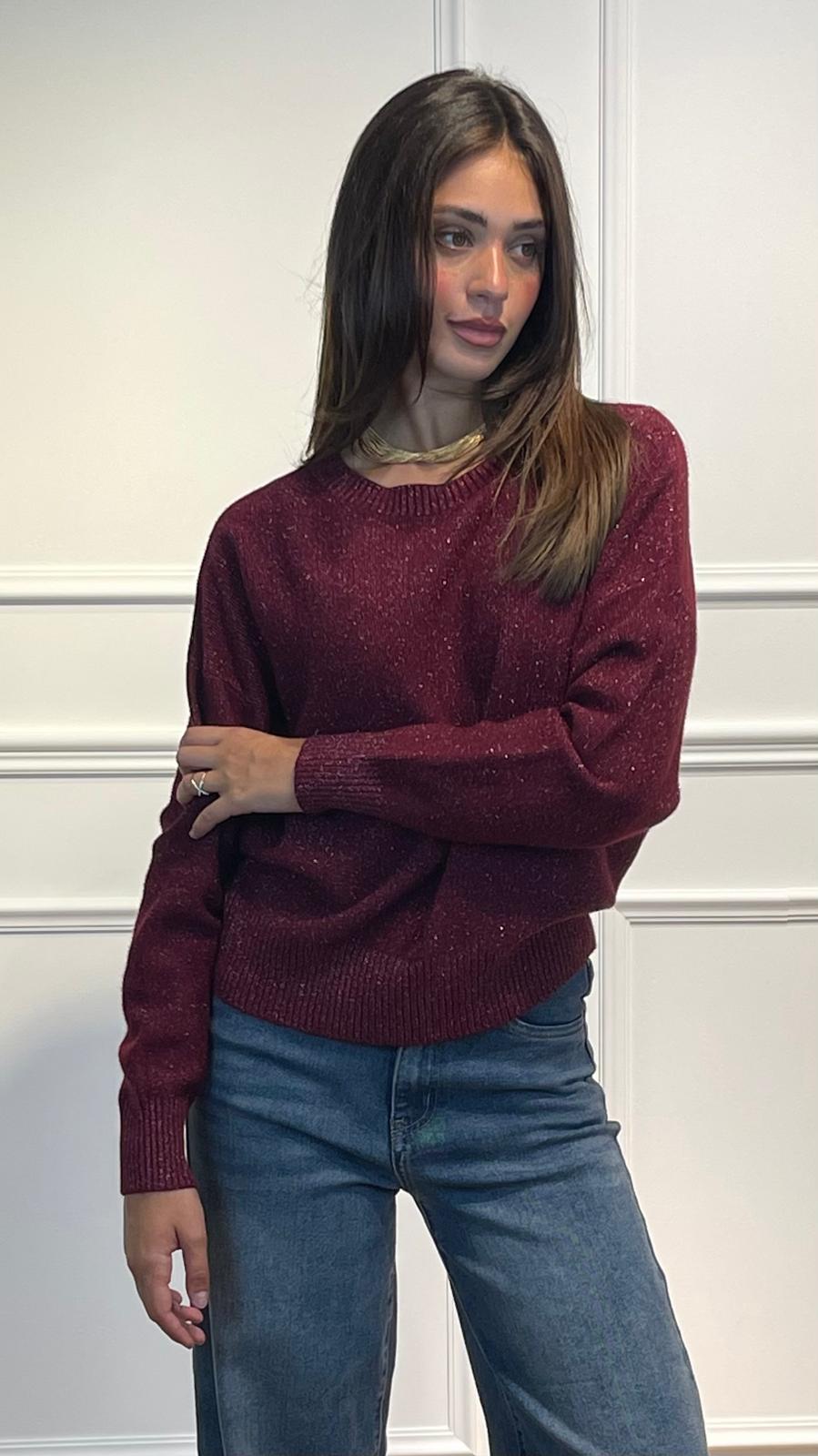 Maglia Lurex scollo ovale