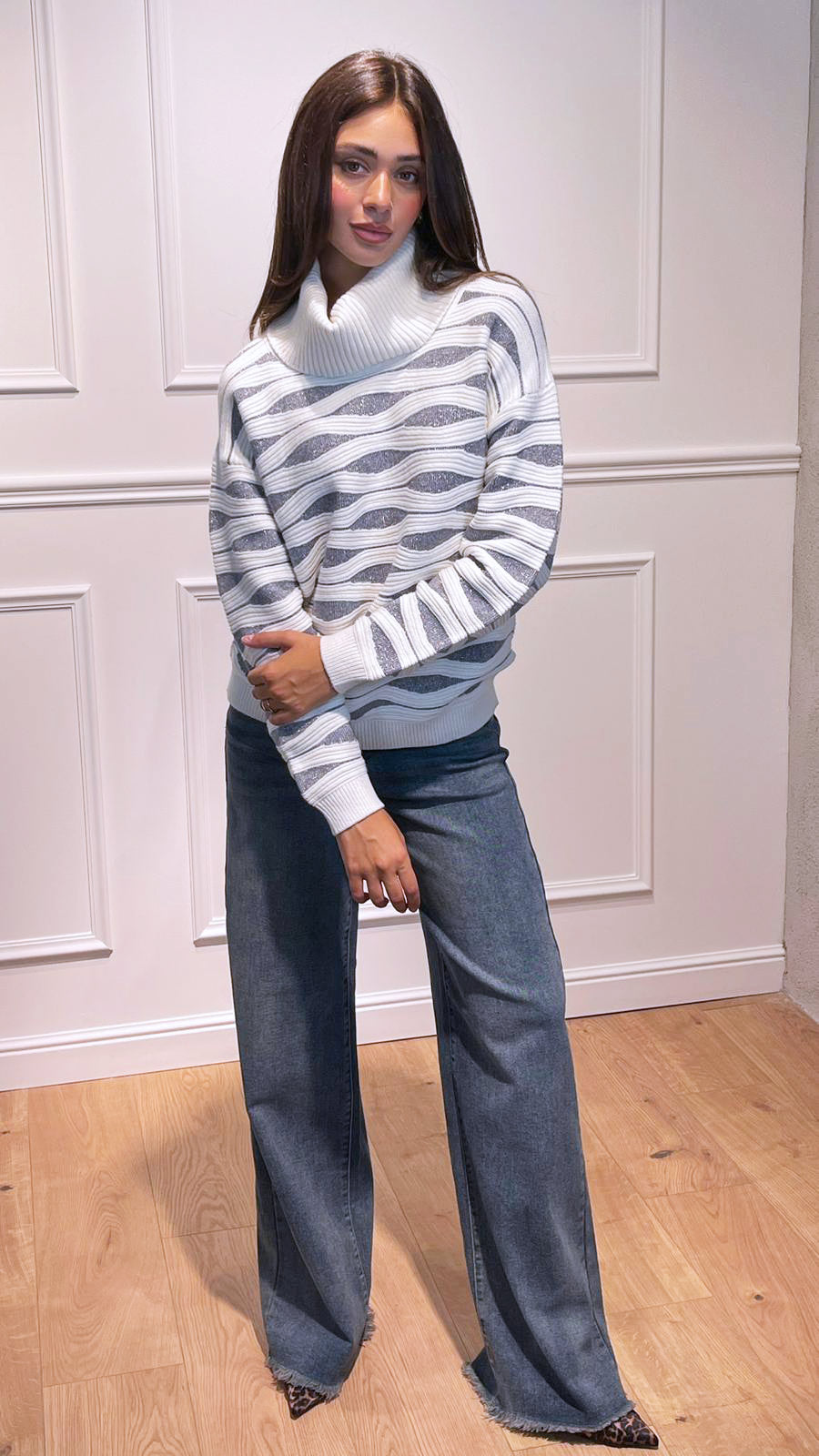 Pullover Waves Lurex