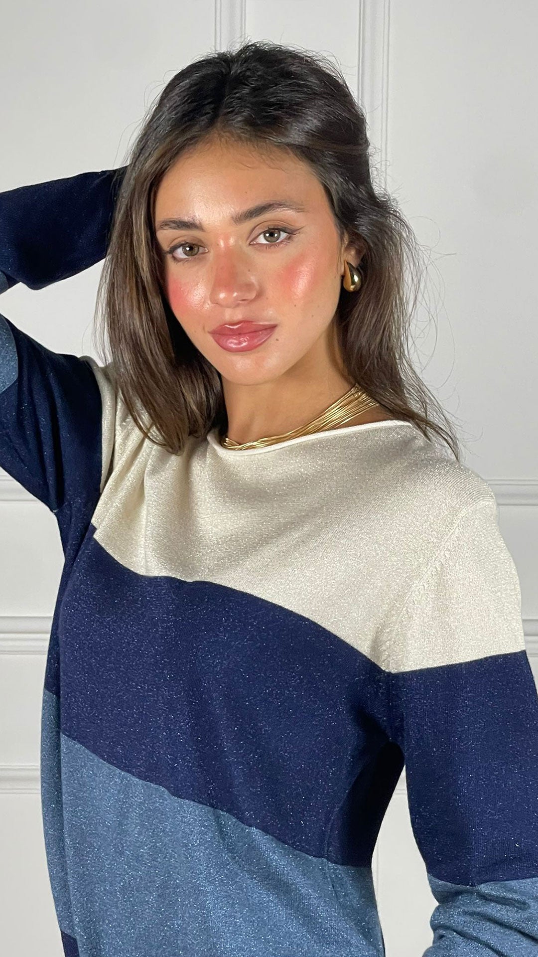 Pullover Striped lurex