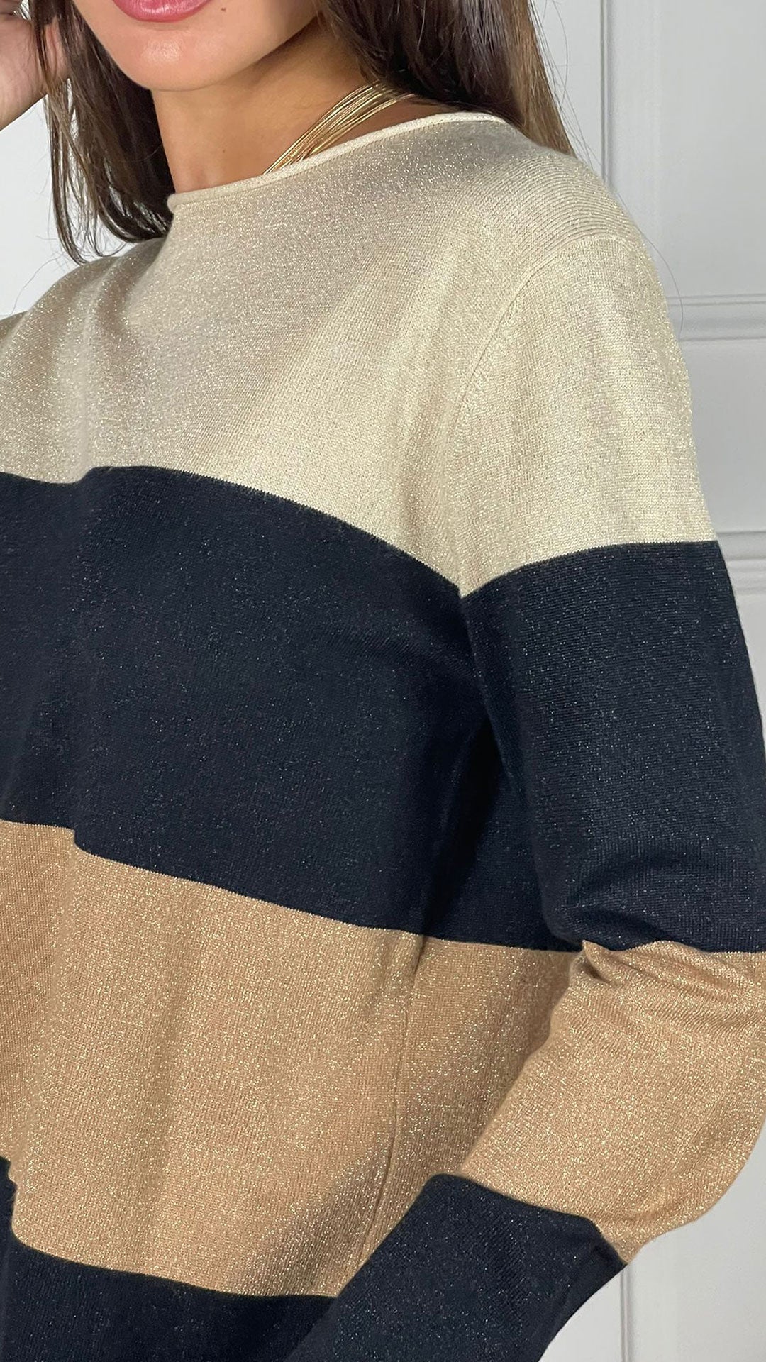 Pullover Striped lurex