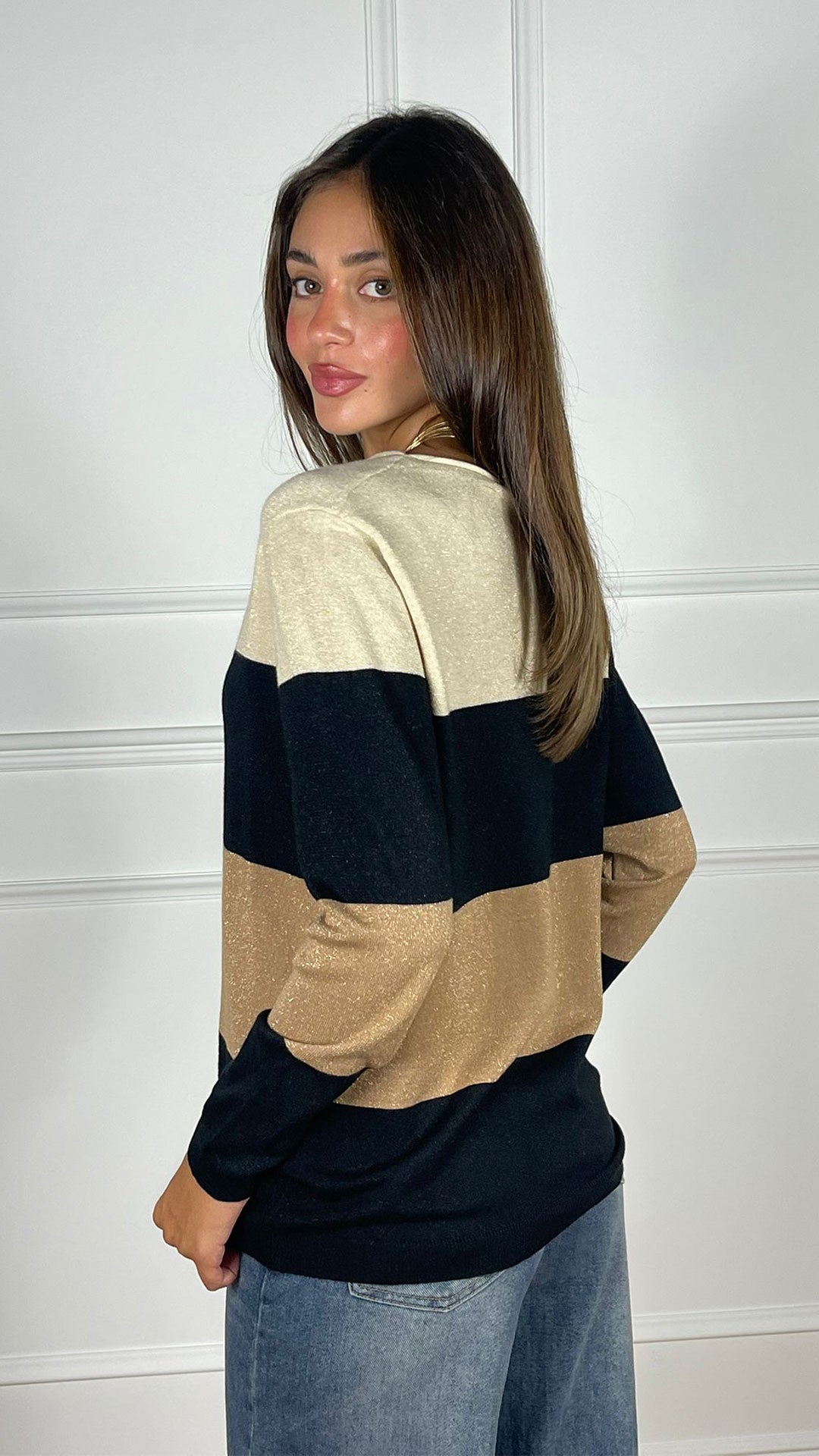 Pullover Striped lurex