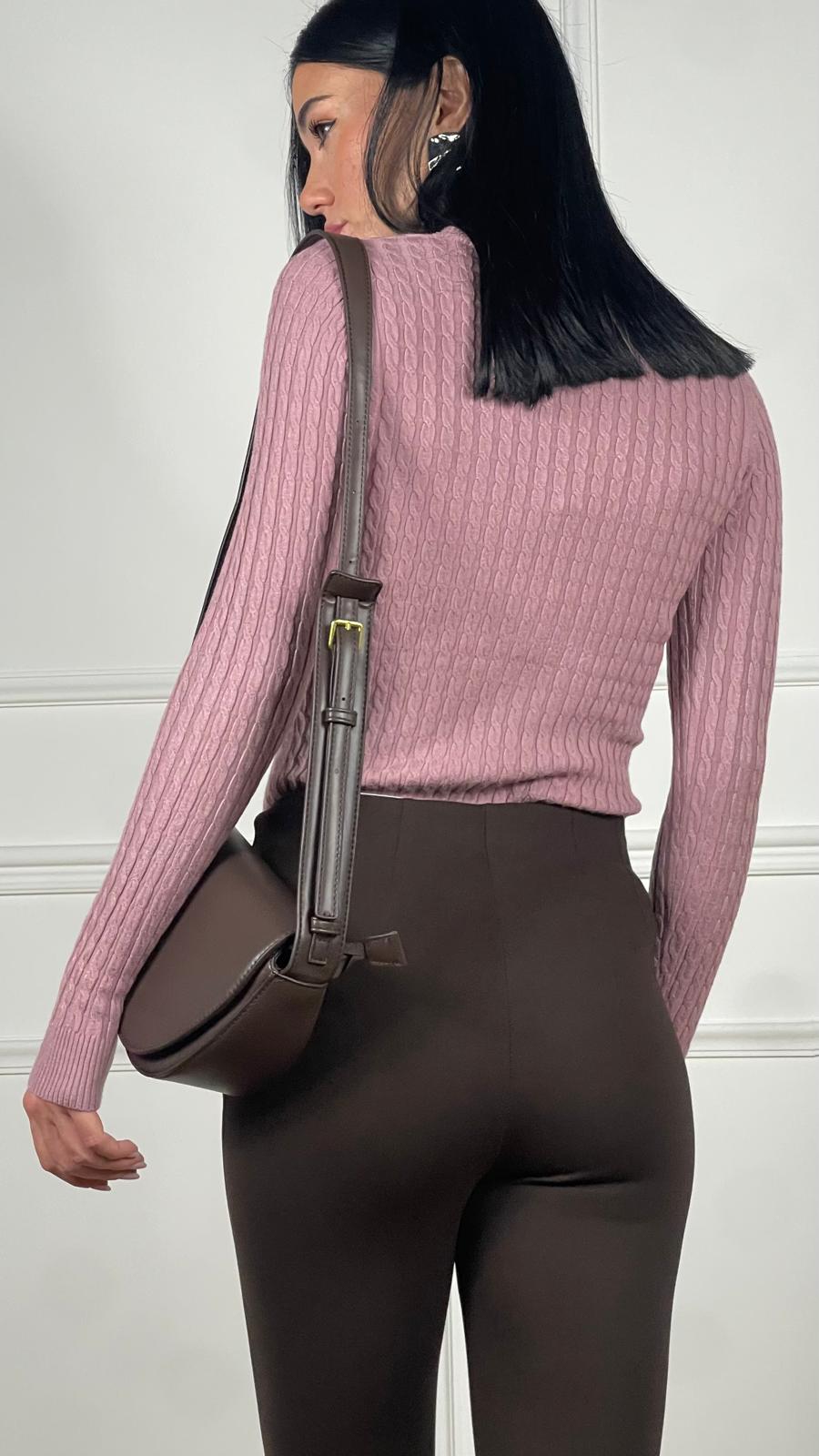 Pantalone con bottoni Strass