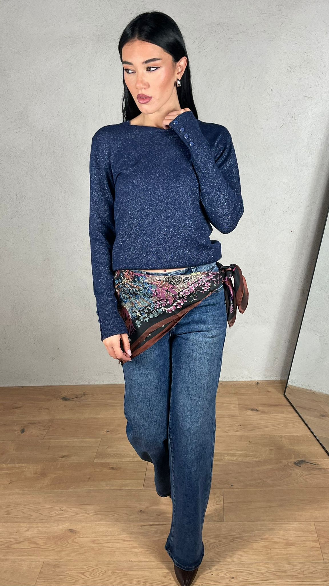 Maglia Laminata girocollo