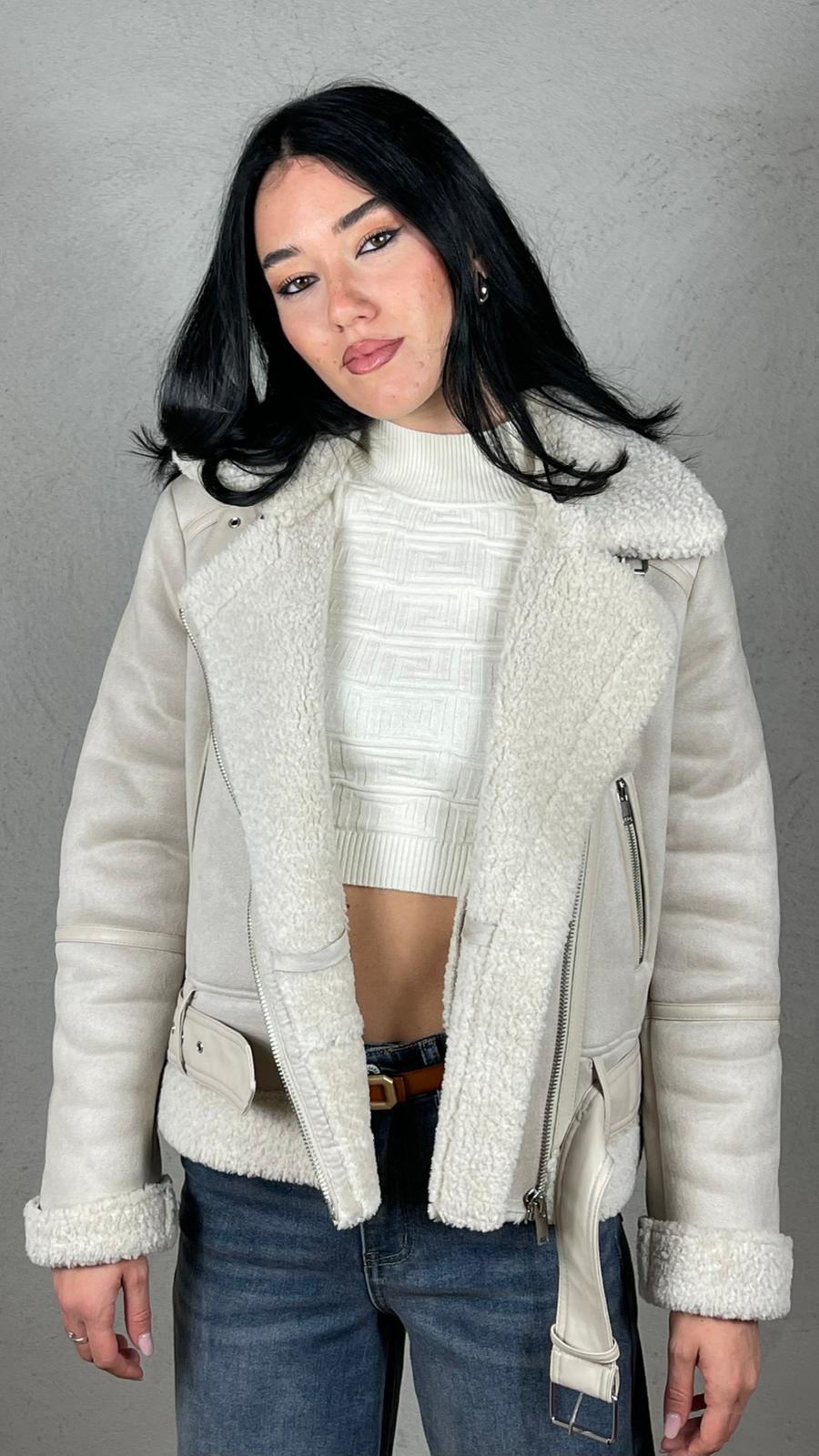 Giubbino Biker effetto montone