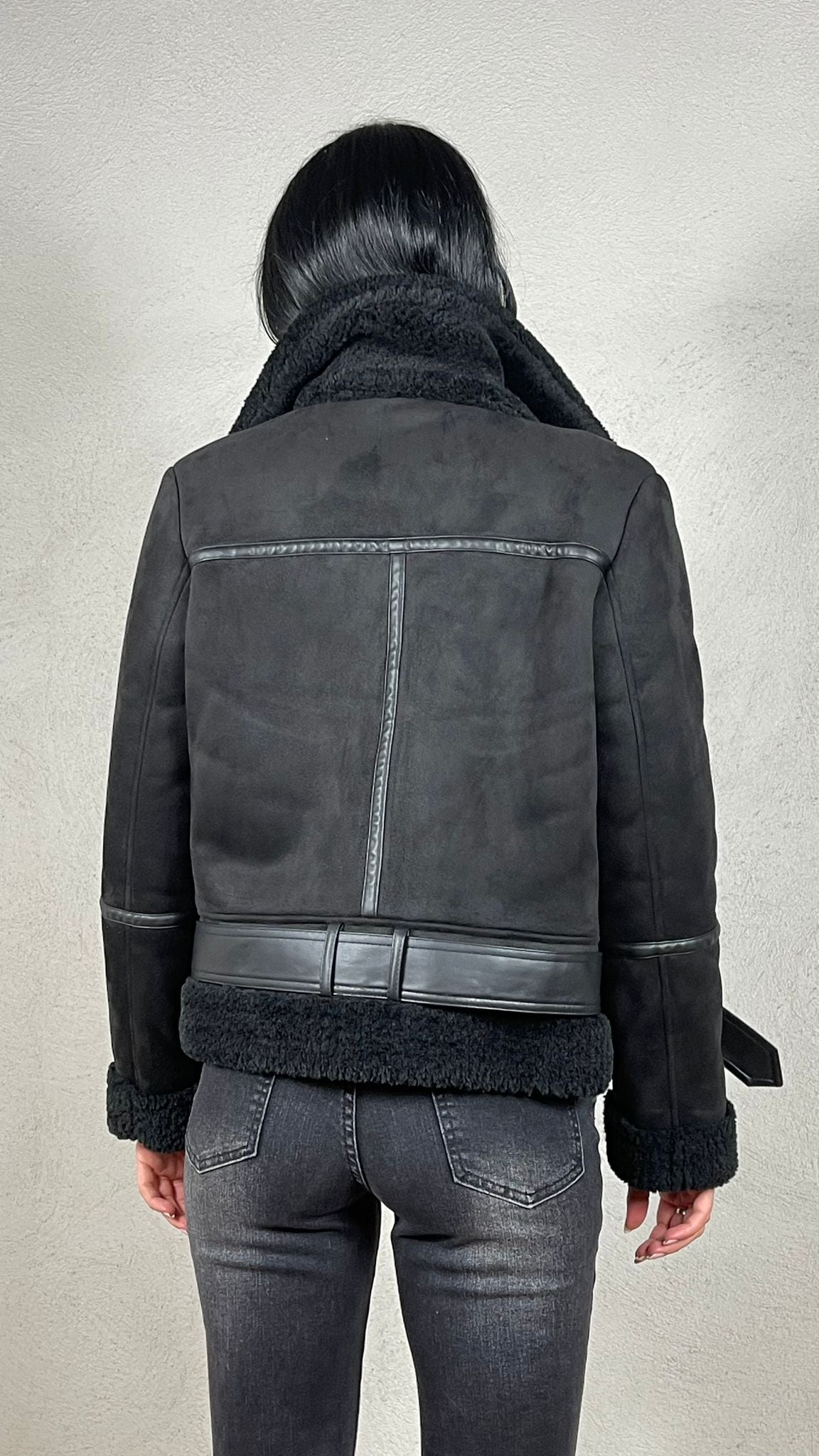 Giubbino Biker effetto montone