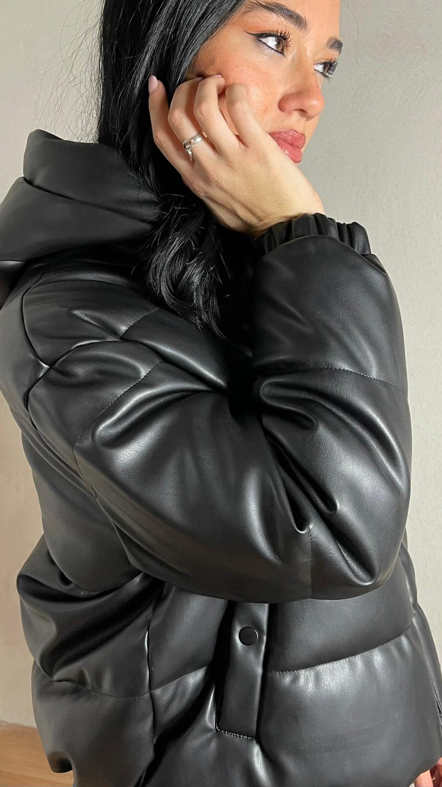 Bomber effetto pelle