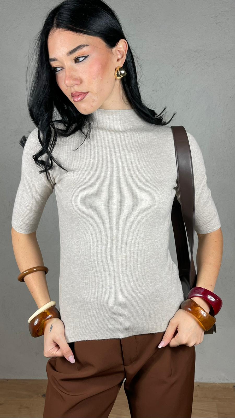 Maglia lupetto manica 3/4