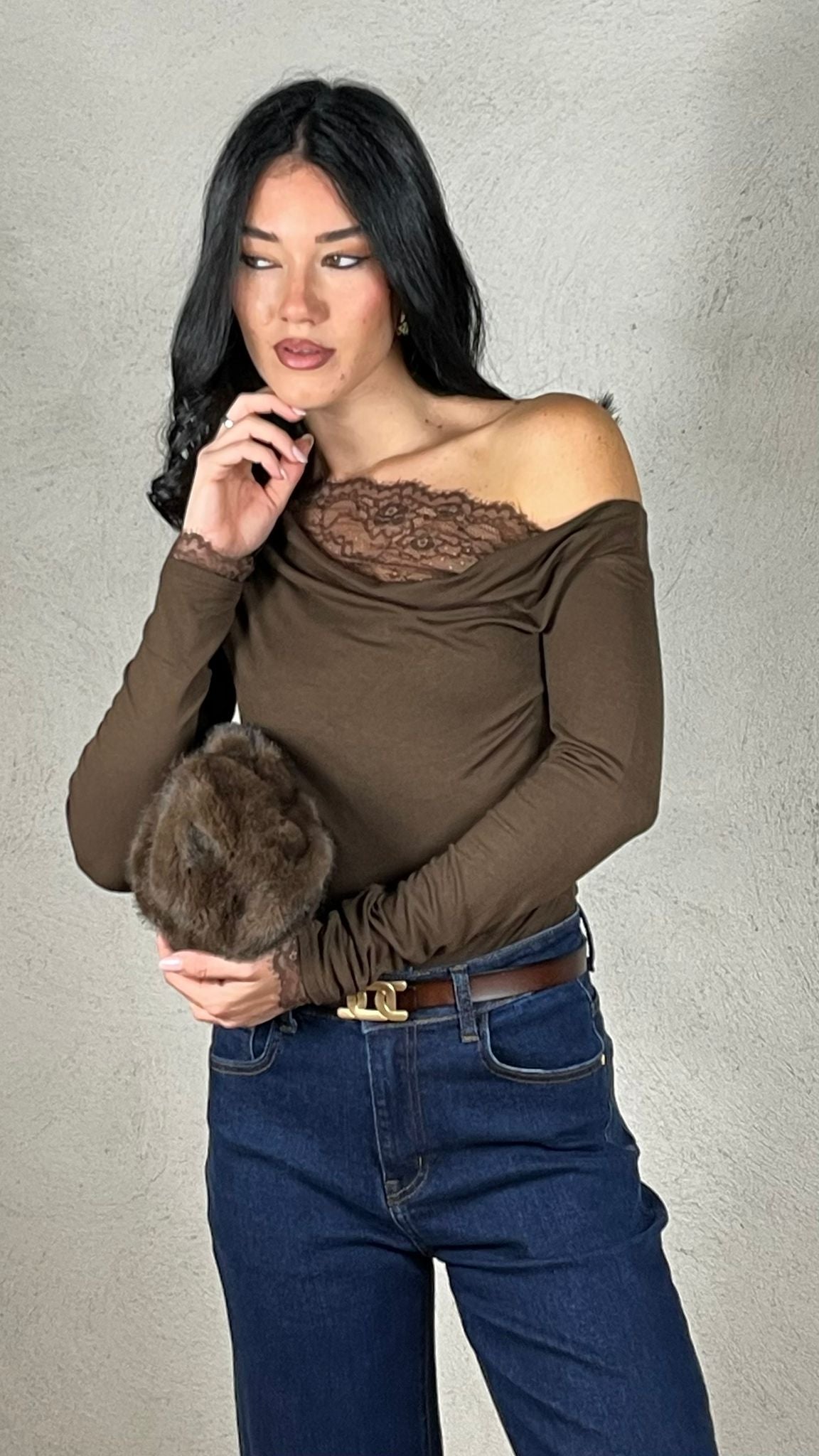 Maglia pizzo combinato