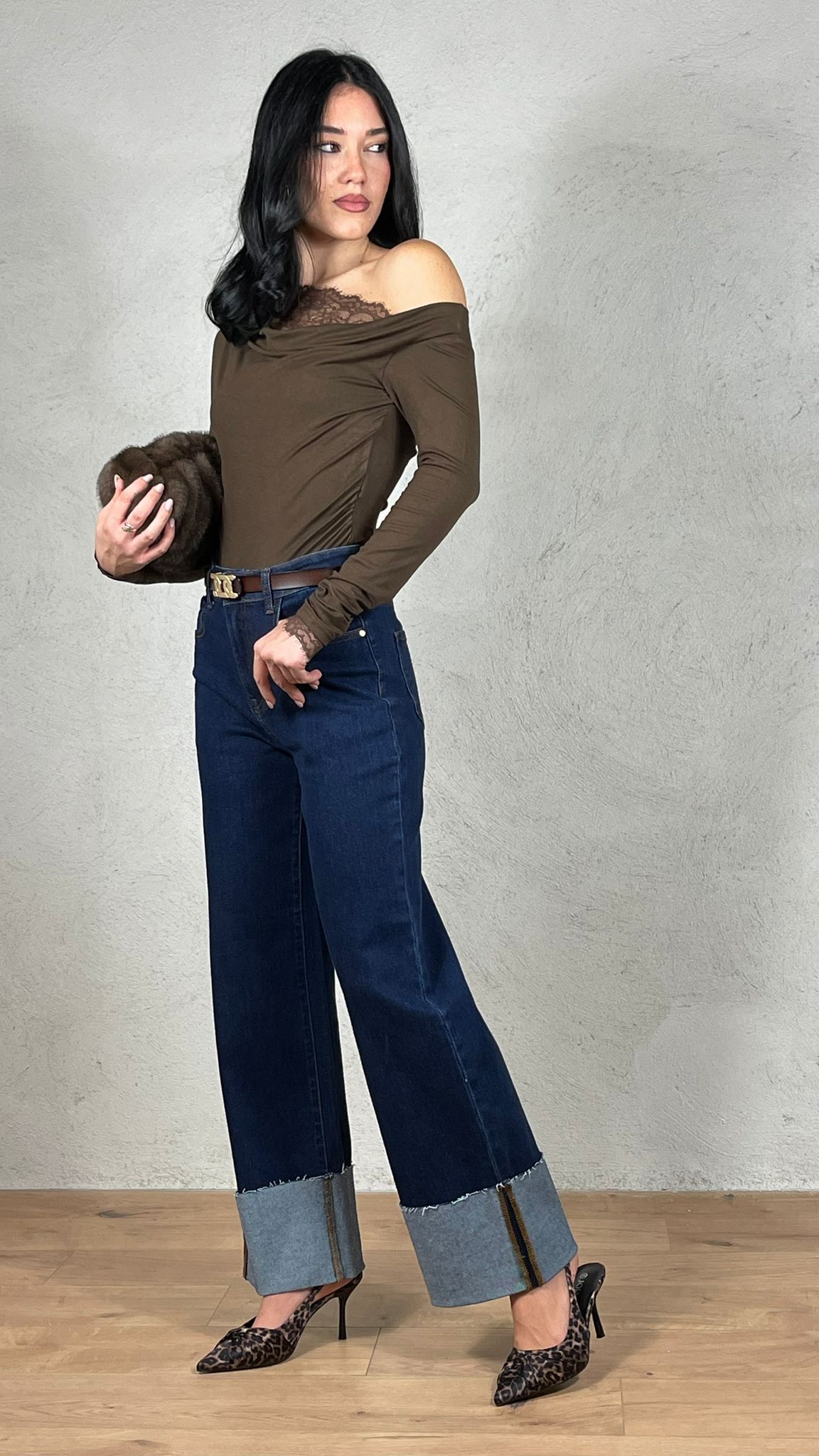 Maglia pizzo combinato