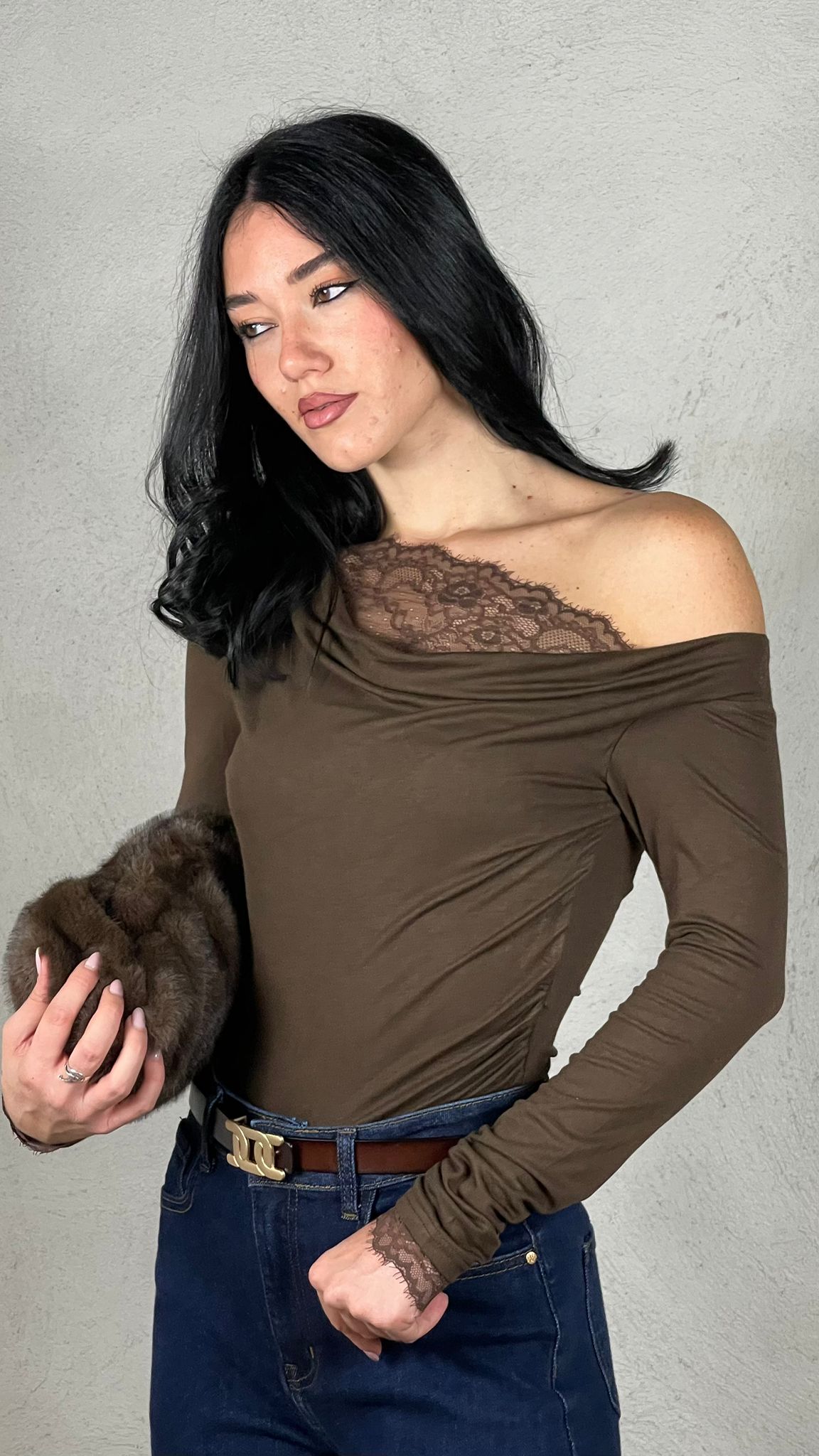 Maglia pizzo combinato