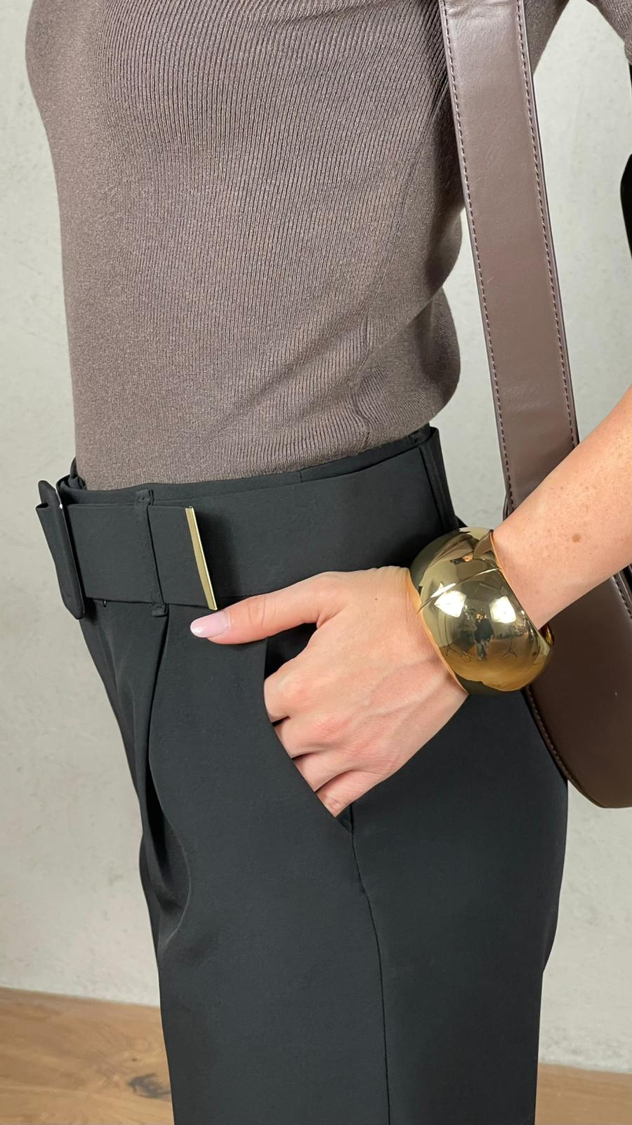 Pantalone fluido con cinta