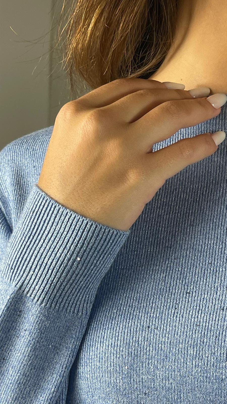 Maglia con micro paillettes