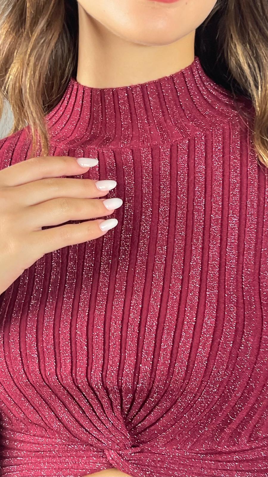 Maglietta Roxy lurex|Colore:Bordeaux