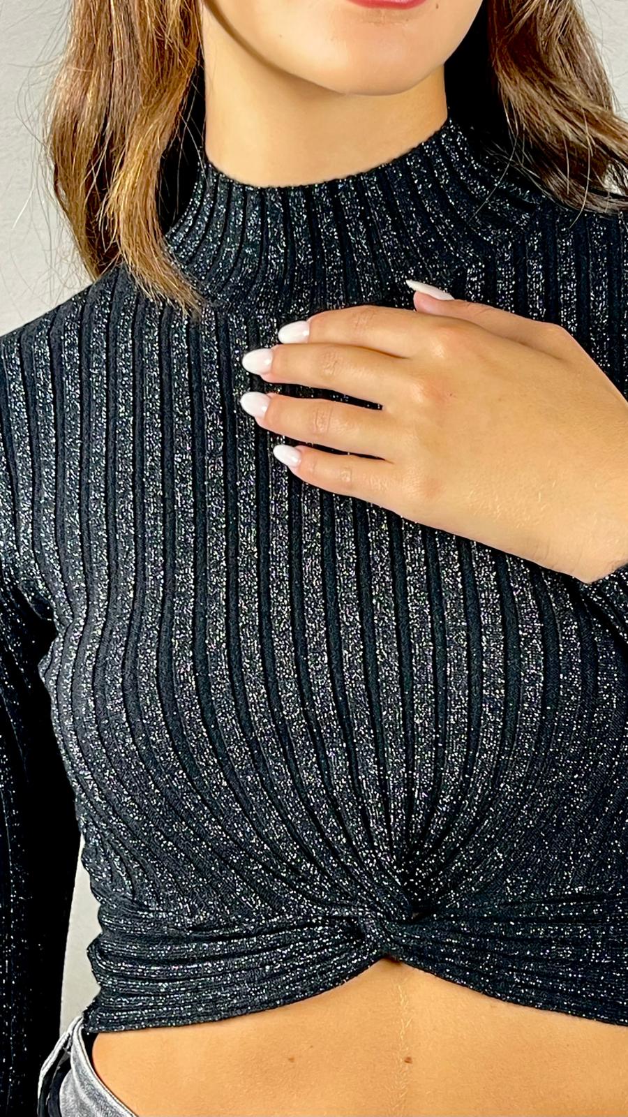 Maglietta Roxy lurex|Colore:Nero