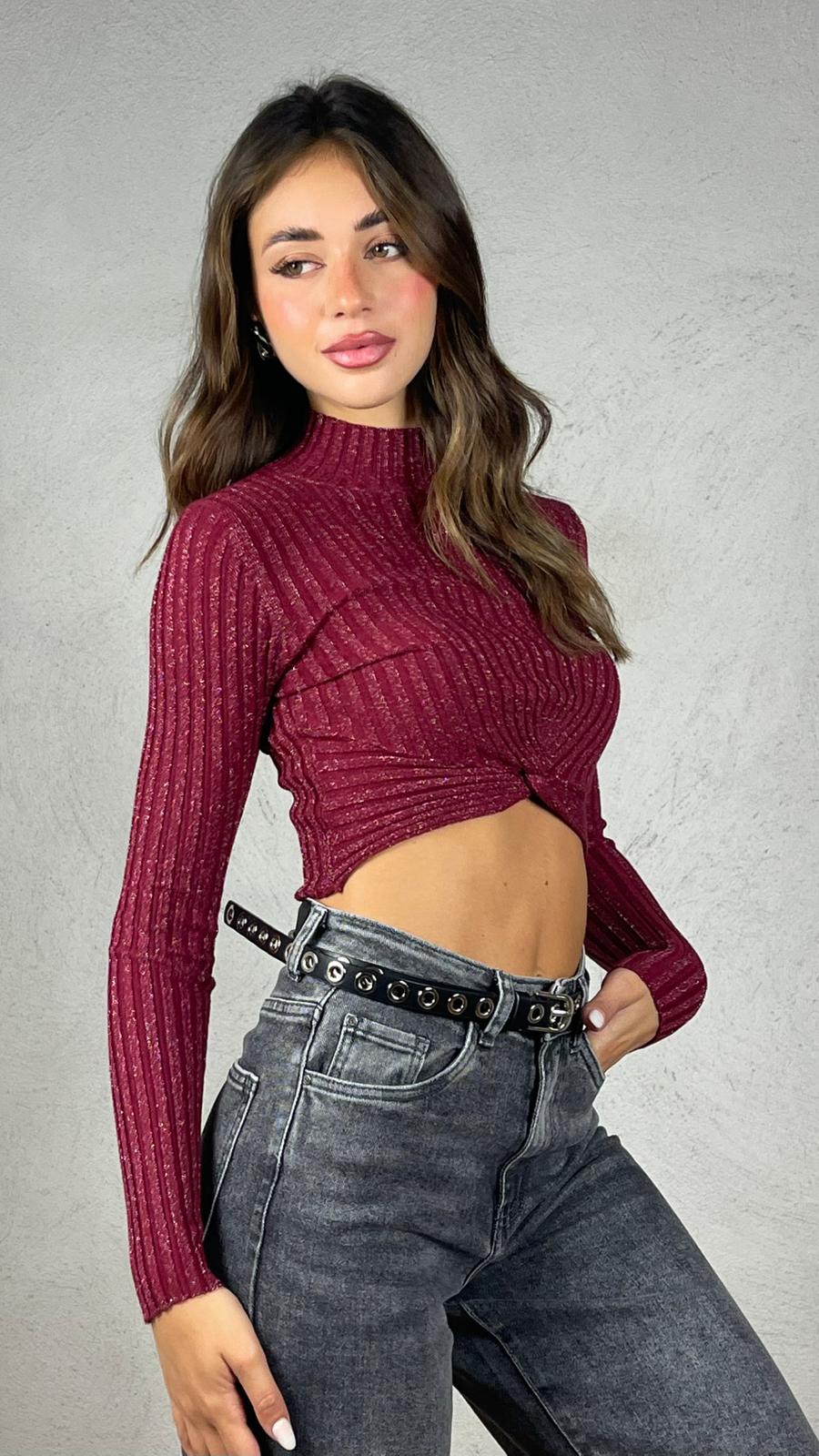 Maglietta Roxy lurex|Colore:Bordeaux