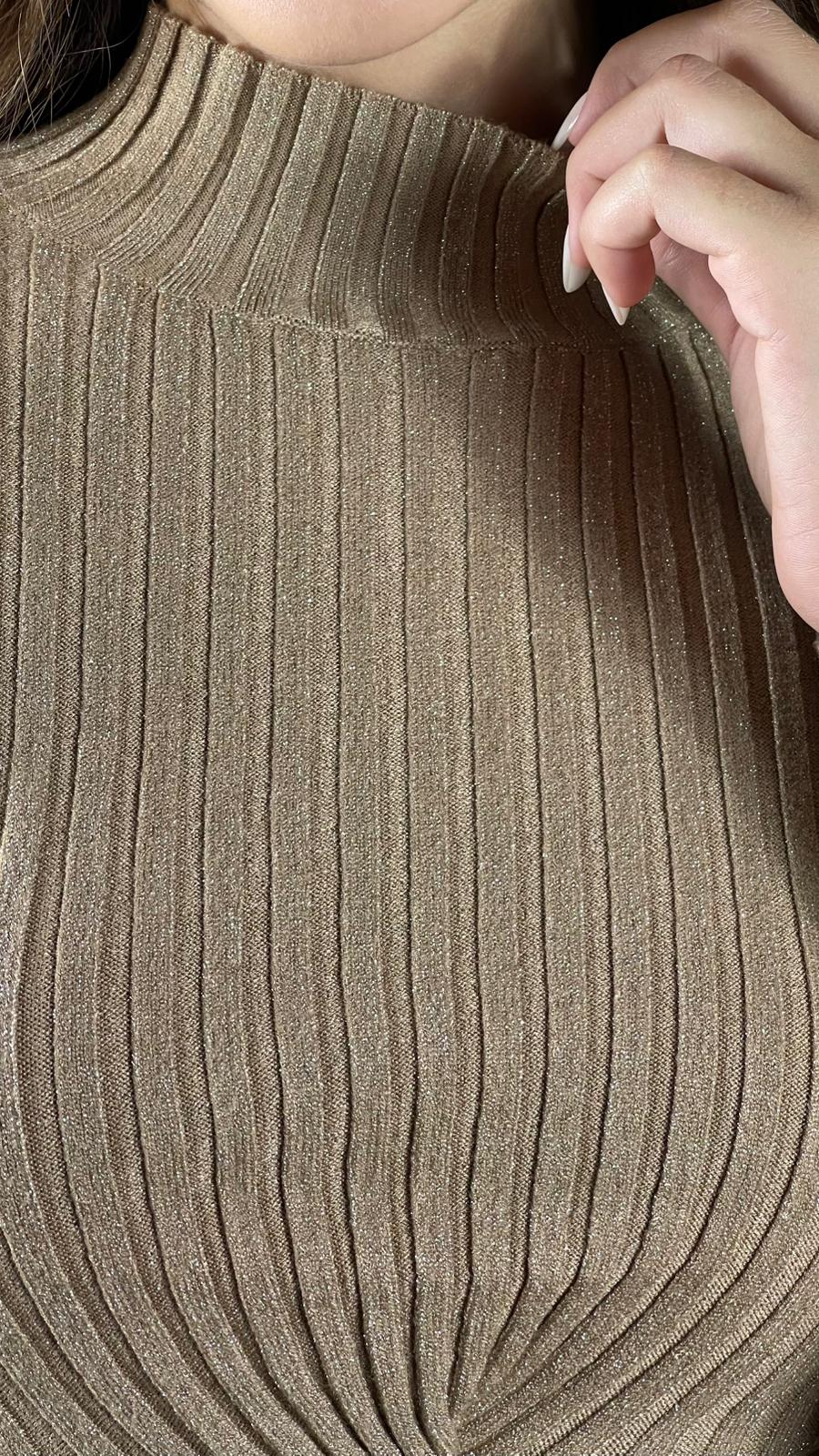 Maglietta Roxy lurex|Colore:Cammello