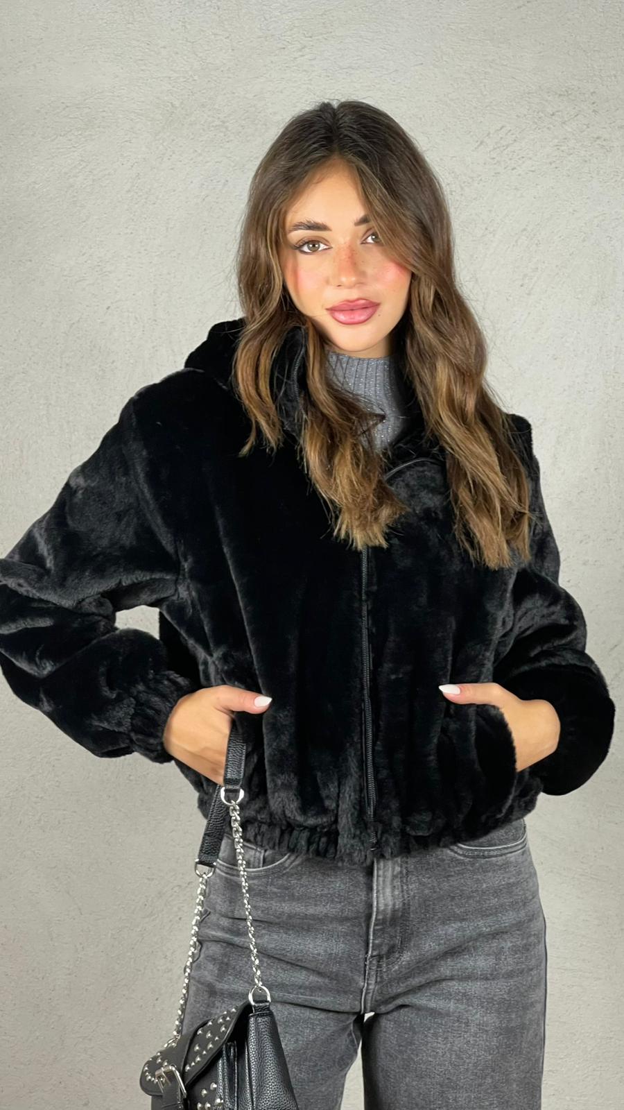 Bomber effetto pelliccia