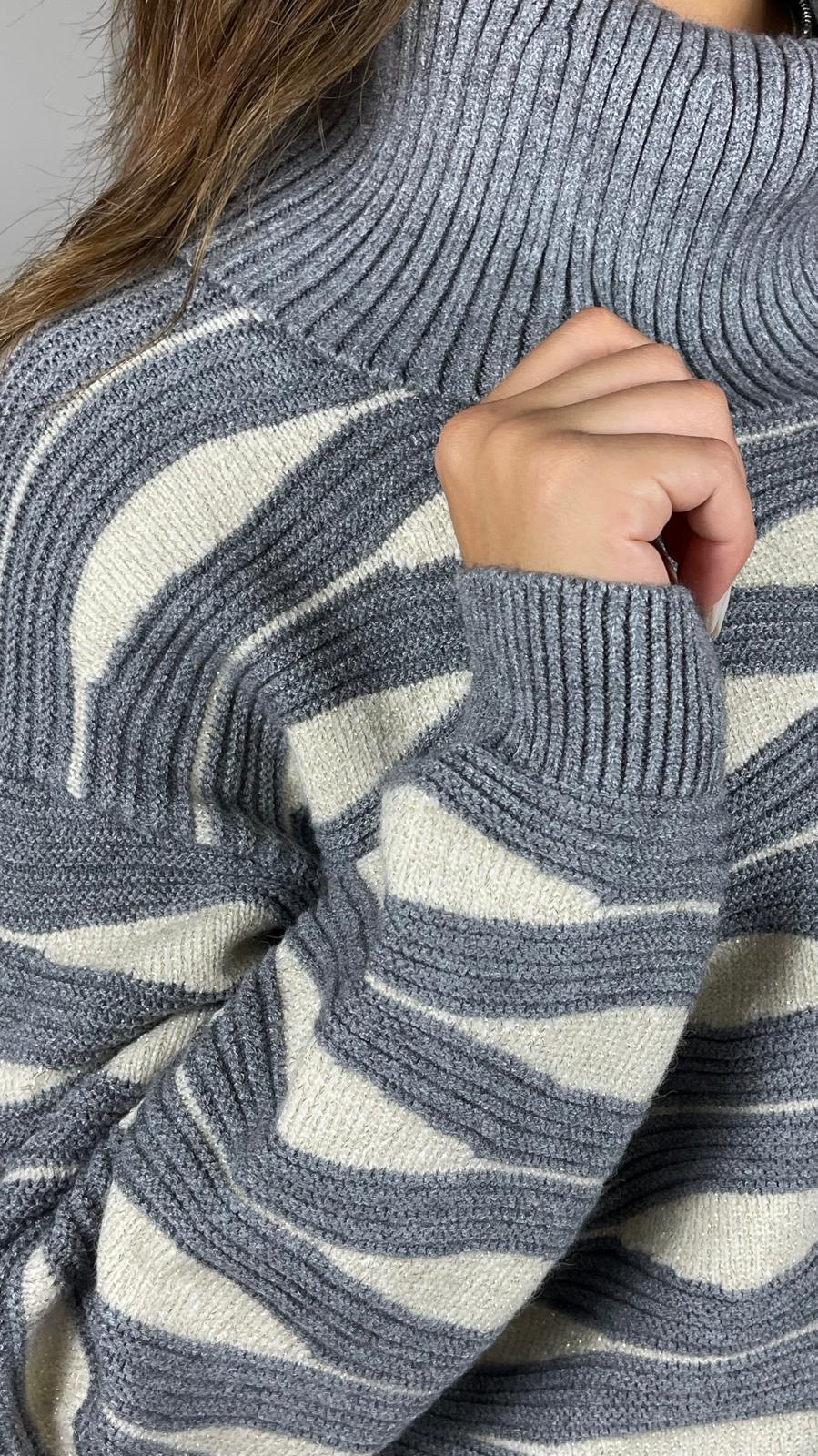 Pullover Waves Lurex