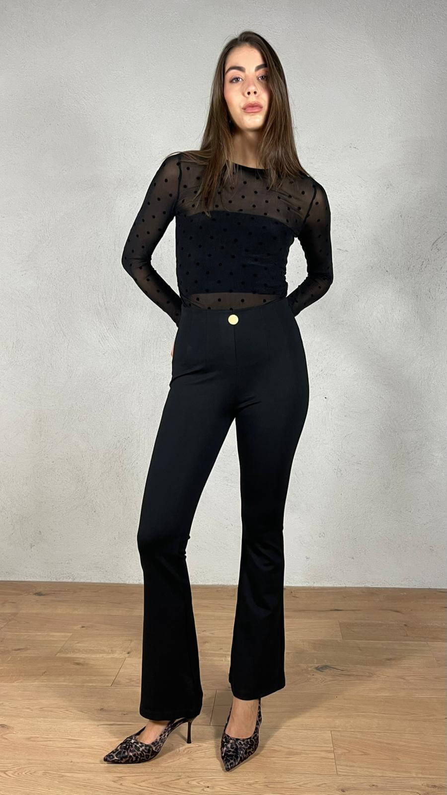 Leggings zampa vita alta - Candida.it