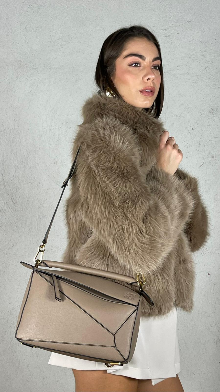 Cappotto corto Effetto Pelliccia