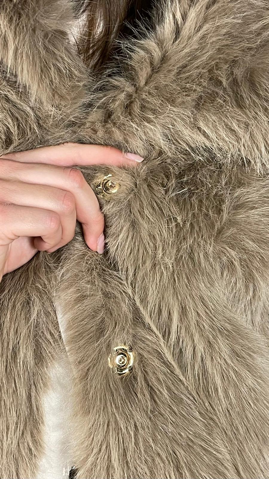 Cappotto corto Effetto Pelliccia